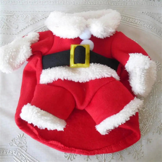 Hondenkostuum Kerstman Fleece XS - XL – Grappige Cosplay Rood voor Honden en Katten - Hebbr