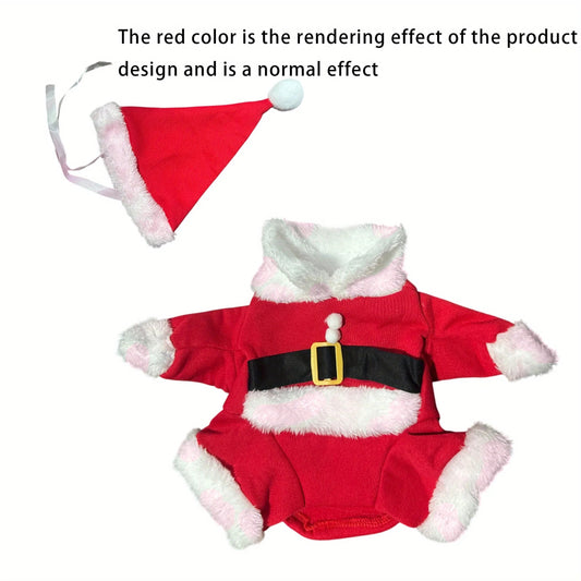 Hondenkostuum Kerstman Fleece XS - XL – Grappige Cosplay Rood voor Honden en Katten - Hebbr