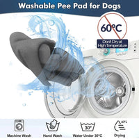 Hondenmat 90×90 cm Waterdicht – Superabsorberend Antislip Grijs - Hebbr