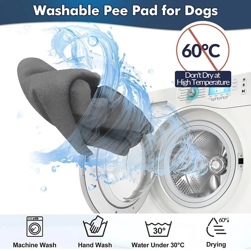 Hondenmat 90×90 cm Waterdicht – Superabsorberend Antislip Grijs - Hebbr
