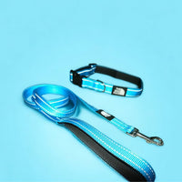 Hondenriem 1,5 m Reflecterend Blauw – Comfortabel Lushandvat - Hebbr