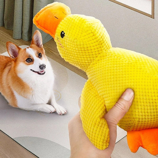 Hondenspeelgoed Eend 38×45 cm – Kalmerend en Duurzaam Speeltje voor Honden - Hebbr