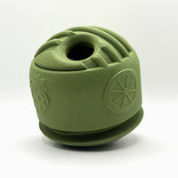 Hondenspeelgoed Snuffel & Snack Bal 9,7×9,8 cm – Natuurlijk Rubber Olijfgroen - Hebbr