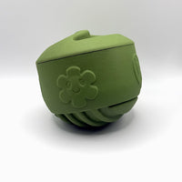 Hondenspeelgoed Snuffel & Snack Bal 9,7×9,8 cm – Natuurlijk Rubber Olijfgroen - Hebbr