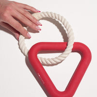 Hondenspeelset met Triangle Rope en Twisty Ball – Interactief Spel voor Honden - Hebbr