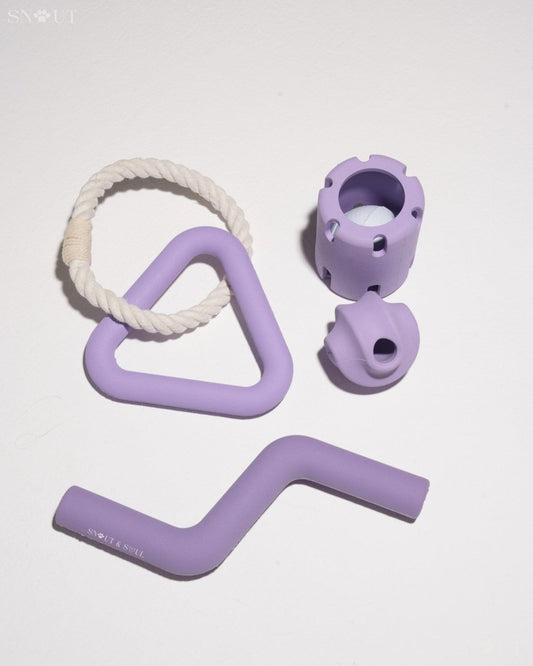 Hondenspeelset met Triangle Rope en Twisty Ball – Interactief Spel voor Honden - Hebbr