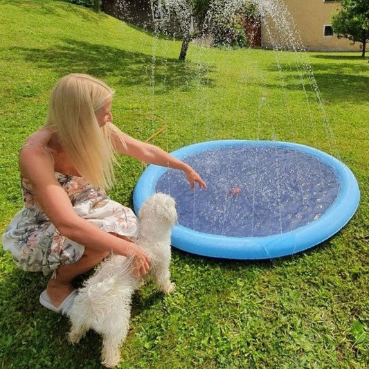 Hondensprinkler voor Spetterplezier en Verkoeling - Duurzaam PVC, Veilig voor Kinderen en Huisdieren - Hebbr