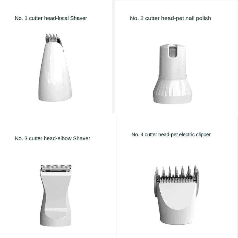 Hondentondeuse Draadloos 4 - in - 1 – Stille Trimmer voor Vacht en Nagels - Hebbr