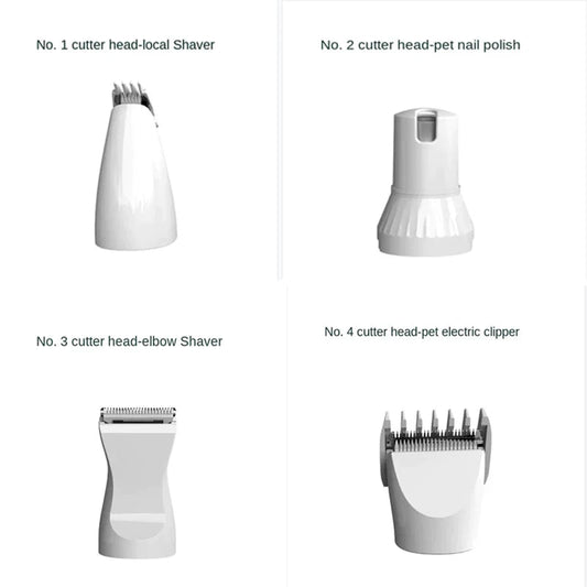 Hondentondeuse Draadloos 4 - in - 1 – Stille Trimmer voor Vacht en Nagels - Hebbr