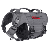 Hondentuig M 1000D Nylon – Zonder Trekkracht, Drie Handgrepen Zwart - Hebbr