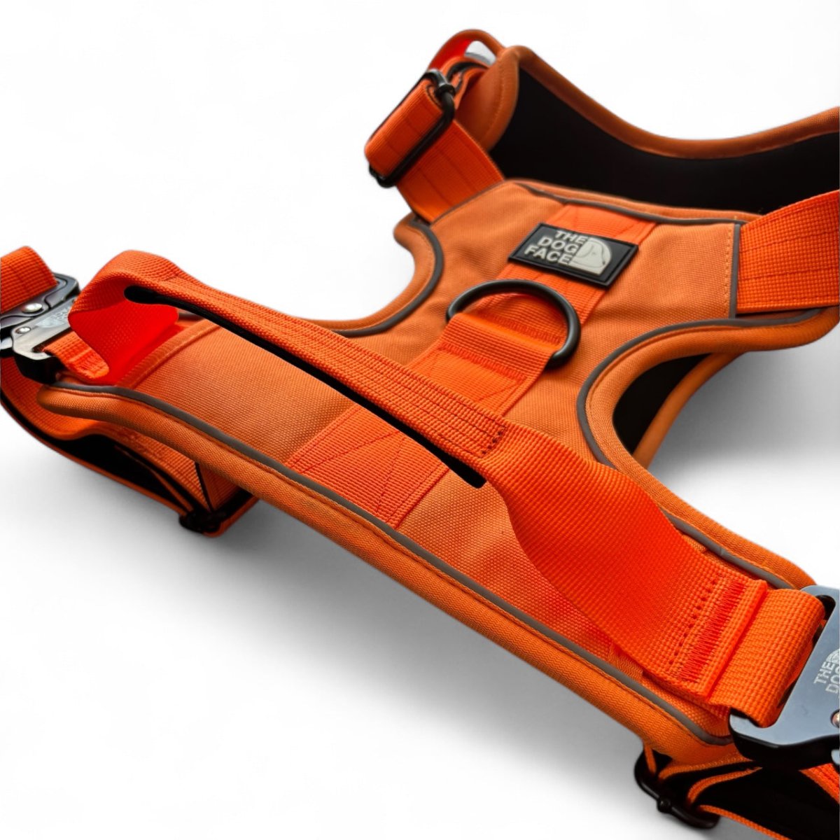 Hondentuig S/M/L Oranje – Verstelbaar Nylon met Reflectie en Gewatteerd Comfort - Hebbr