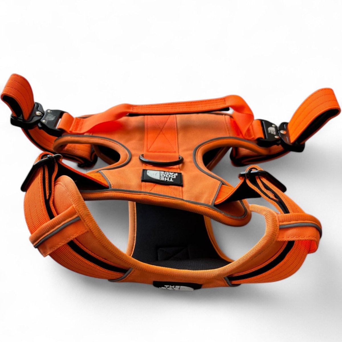 Hondentuig S/M/L Oranje – Verstelbaar Nylon met Reflectie en Gewatteerd Comfort - Hebbr