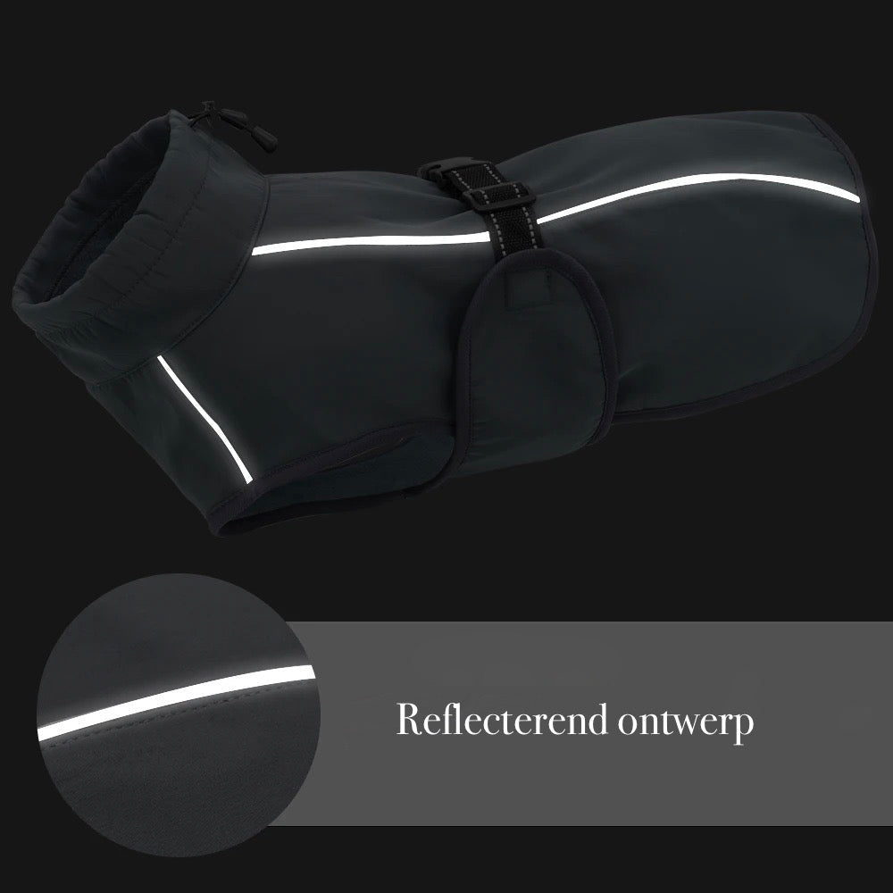 Hondenvest M Waterdicht Polyester – Warm en Reflecterend Oranje - Hebbr