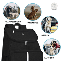 Hondereistas voor Zorgeloos Reizen met je Hond – Waterdicht, Ruime Opbergruimte & Eetmatje - Hebbr