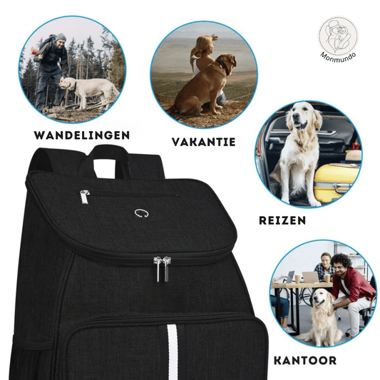 Hondereistas voor Zorgeloos Reizen met je Hond – Waterdicht, Ruime Opbergruimte & Eetmatje - Hebbr