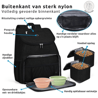 Hondereistas voor Zorgeloos Reizen met je Hond – Waterdicht, Ruime Opbergruimte & Eetmatje - Hebbr