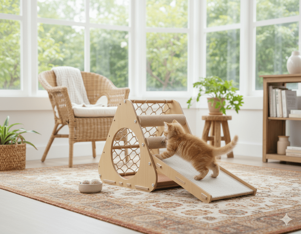 Houten Klimrek voor Katten - Duurzaam, Multifunctioneel & Slijtvast - Hebbr