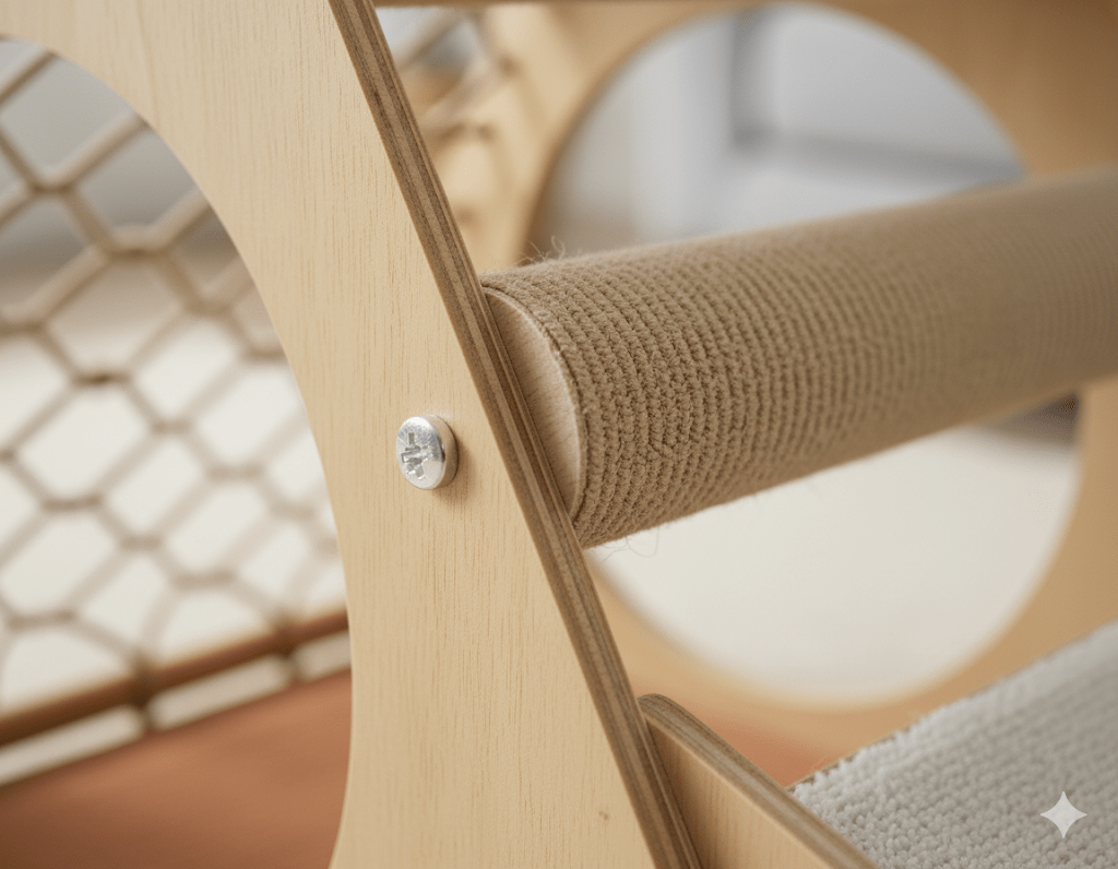 Houten Klimrek voor Katten - Duurzaam, Multifunctioneel & Slijtvast - Hebbr