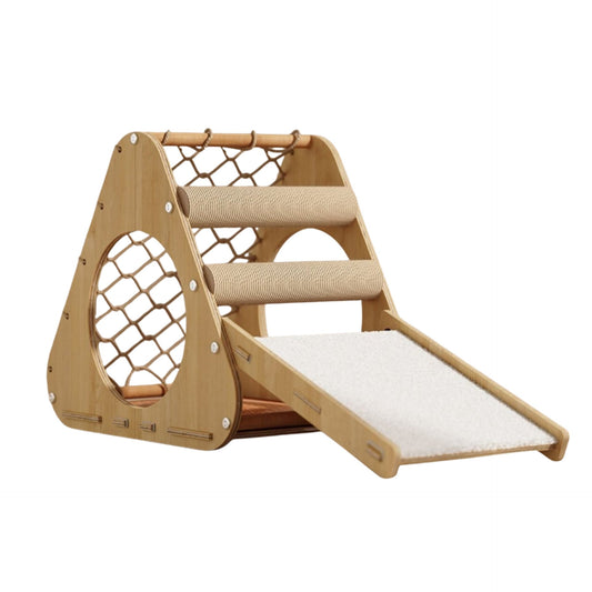 Houten Klimtoren voor Katten - Duurzaam, Multifunctioneel & Slijtvast - Hebbr