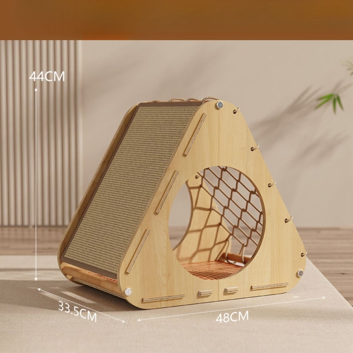Houten Klimtoren voor Katten - Duurzaam, Multifunctioneel & Slijtvast - Hebbr