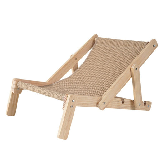 Houten Lounge Stoel voor Katten - Verstelbaar & Comfortabel voor Alle Seizoenen - Hebbr