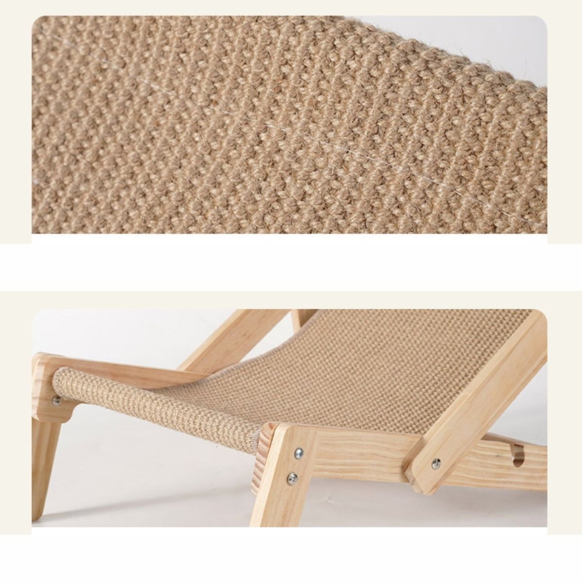 Houten Lounge Stoel voor Katten - Verstelbaar & Comfortabel voor Alle Seizoenen - Hebbr