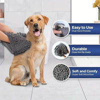 Huisdier Badhanddoek 53×22 cm Chenier – Sneldrogend en Zacht voor Kat en Hond - Hebbr