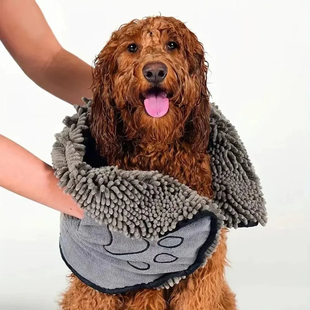 Huisdier Badhanddoek 53×22 cm Chenier – Sneldrogend en Zacht voor Kat en Hond - Hebbr