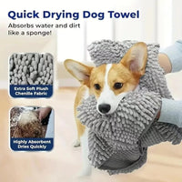 Huisdier Badhanddoek 53×22 cm Chenier – Sneldrogend en Zacht voor Kat en Hond - Hebbr