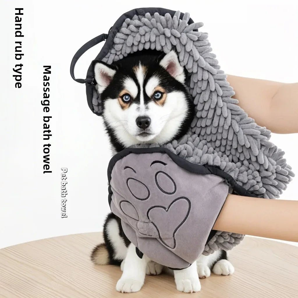 Huisdier Badhanddoek 53×22 cm Chenier – Sneldrogend en Zacht voor Kat en Hond - Hebbr