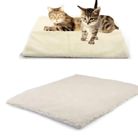 Huisdierendeken 60×45 cm – Zelfverwarmend voor Kleine en Middelgrote Huisdieren Beige - Hebbr