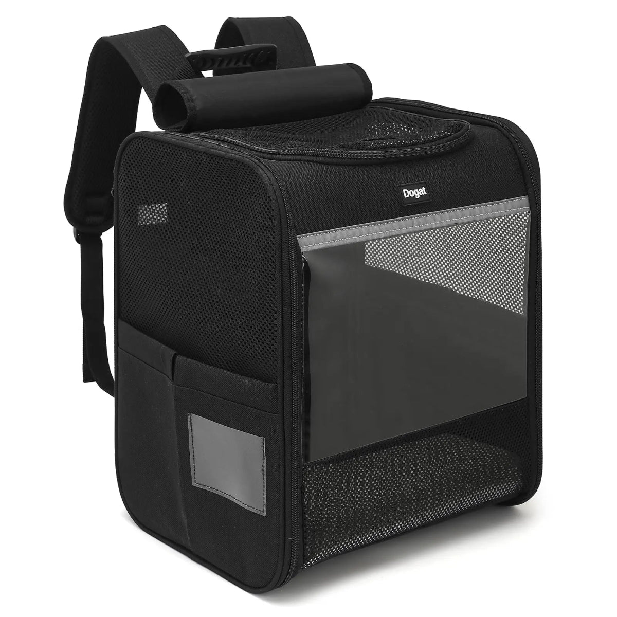 Huisdierrugzak XL 34×40×27 cm – Ademend en Opvouwbaar voor Katten en Honden tot 10 kg - Hebbr