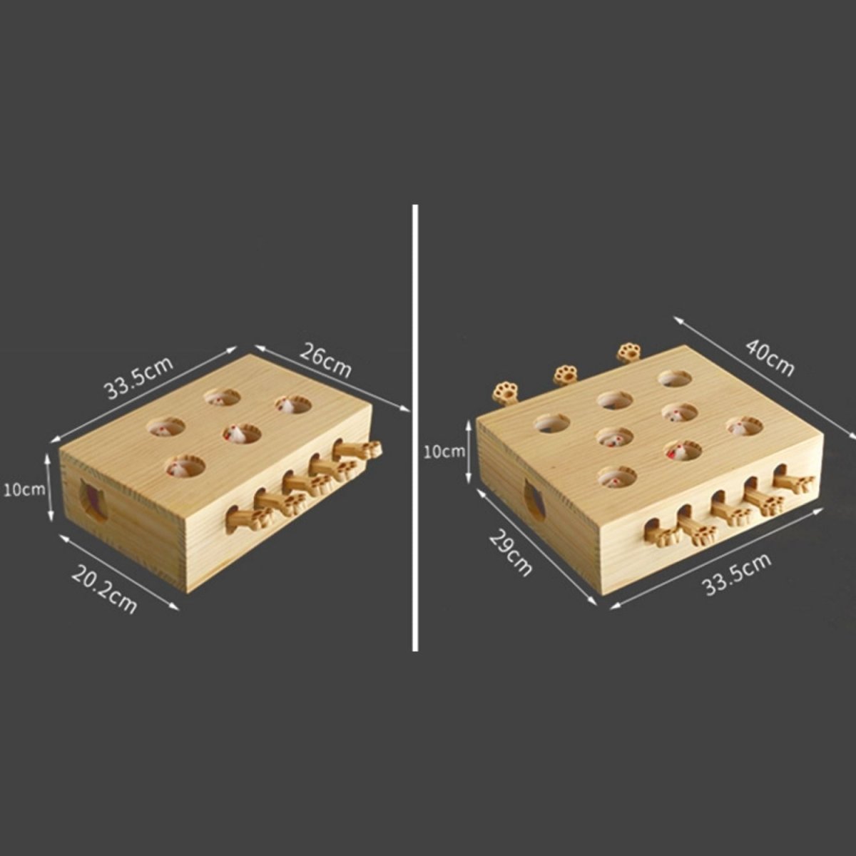 Interactief Katten Speelgoed - Whack - a - Mole van Hout voor Speelse Katten - Hebbr
