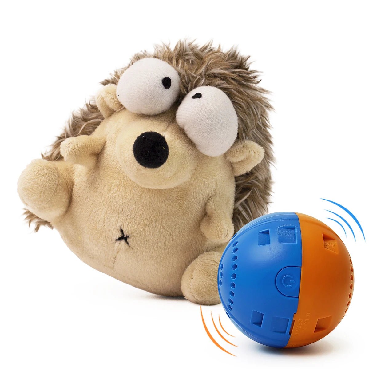 Interactief Pluche Hondenspeelgoed - Dansende Bal voor Kleine Honden, Kauwspeeltje en Speelgoed - Hebbr