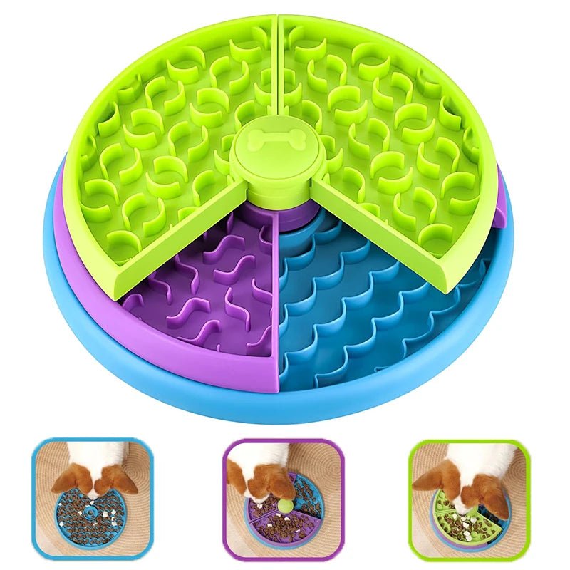 Interactieve Honden Puzzel Voerbak met 3 Lagen - Antistress Slow Feeder voor Honden, Antislip, 26 cm - Hebbr
