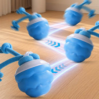 Interactieve Kalmerende Bal Huisdier – Automatische Obstakelvermijding Blauw - Hebbr