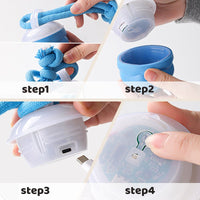 Interactieve Kalmerende Bal Huisdier – Automatische Obstakelvermijding Blauw - Hebbr