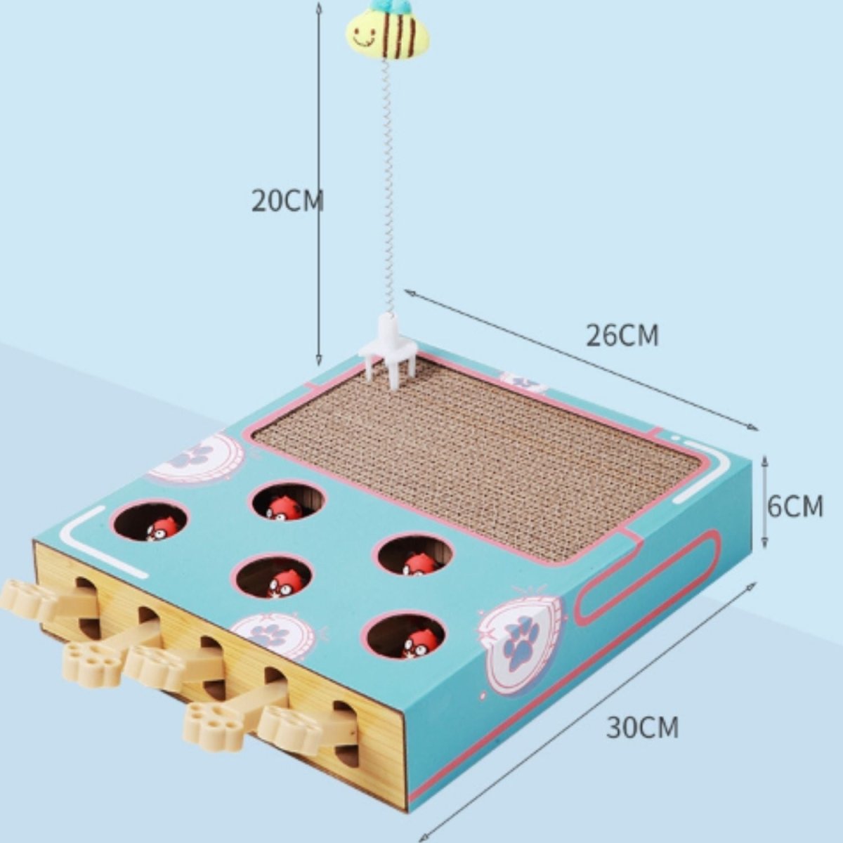 Interactieve Krabpaal Kat met muizenpiano Speelgoed – Stimulatie voor Alle Leeftijdsgenoten - Hebbr