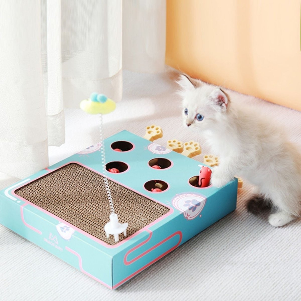 Interactieve Krabpaal Kat met muizenpiano Speelgoed – Stimulatie voor Alle Leeftijdsgenoten - Hebbr