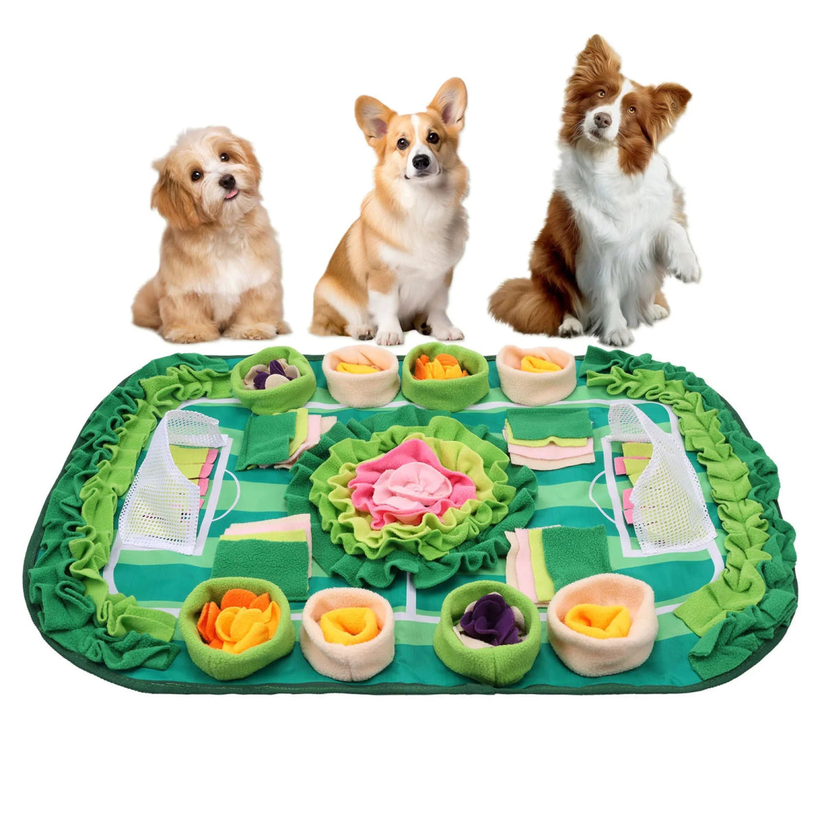 Interactieve Snuffelmat Hond en Kat - Duurzaam Voedings - en Training Pad 77 x 50 cm - Hebbr
