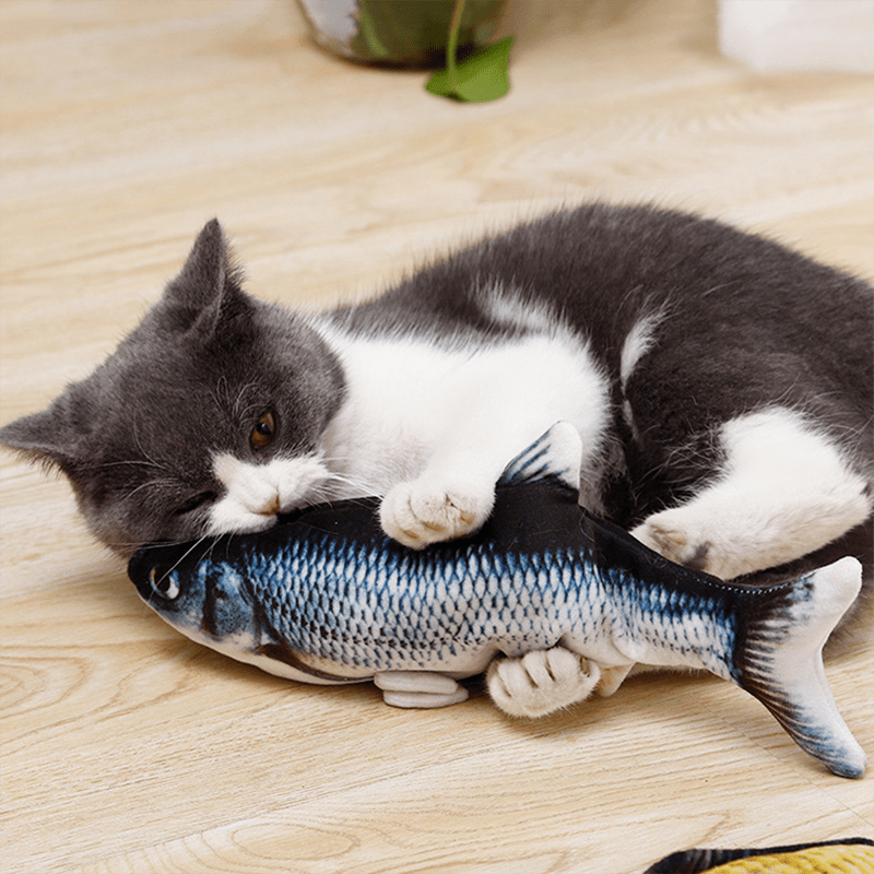 Interactieve ZappelFisch voor Honden en Katten - Beweeglijk Speeltje met Catnip en Oplaadbare Batterij - Hebbr