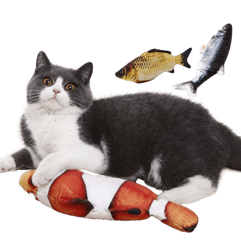 Interactieve ZappelFisch voor Honden en Katten - Beweeglijk Speeltje met Catnip en Oplaadbare Batterij - Hebbr