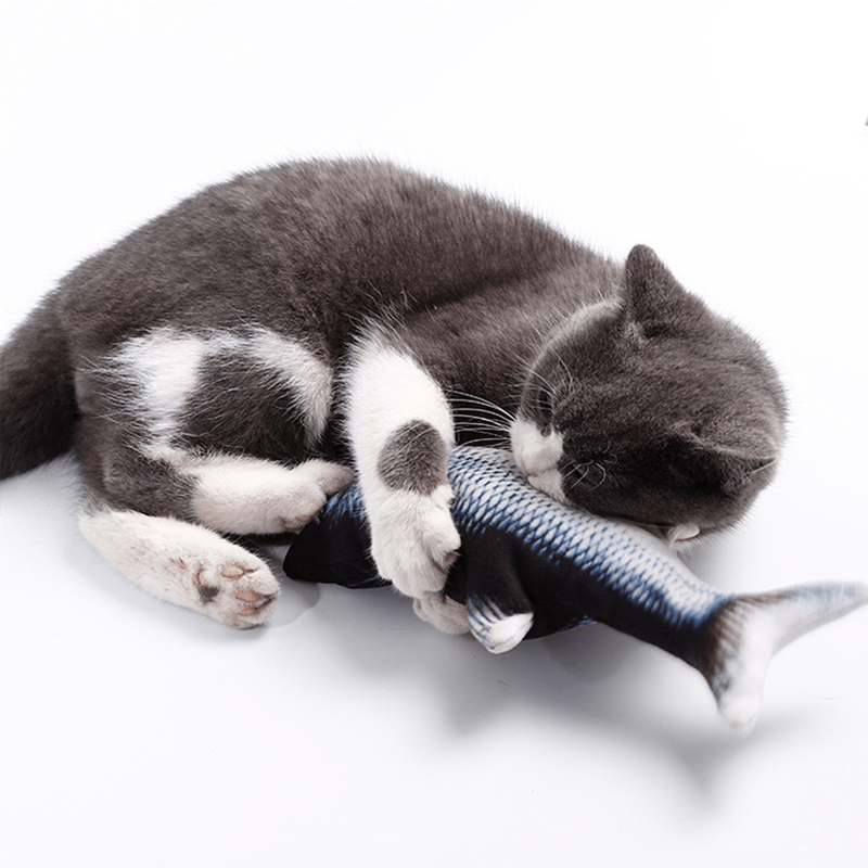 Interactieve ZappelFisch voor Honden en Katten - Beweeglijk Speeltje met Catnip en Oplaadbare Batterij - Hebbr