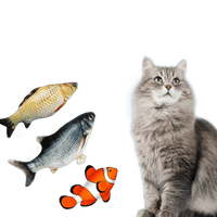 Interactieve ZappelFisch voor Honden en Katten - Beweeglijk Speeltje met Catnip en Oplaadbare Batterij - Hebbr