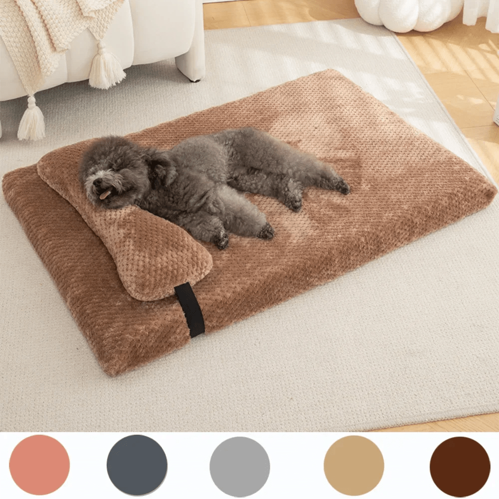 Kalmerend Hondenbed van Pluche voor Grote Honden – Wasbare Hoes en Antislip Onderkant - Hebbr
