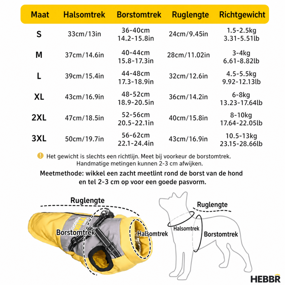 Katoenen Hondenjas - Hebbr