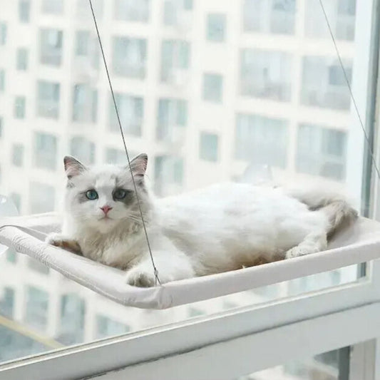 Katten Hangmat voor het Raam - Zacht, Afneembaar en Wasbaar, Tot 22 kg - Hebbr