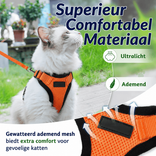 Katten Harnas | Ademend, Verstelbaar, Ontsnappingsbestendig - Hebbr