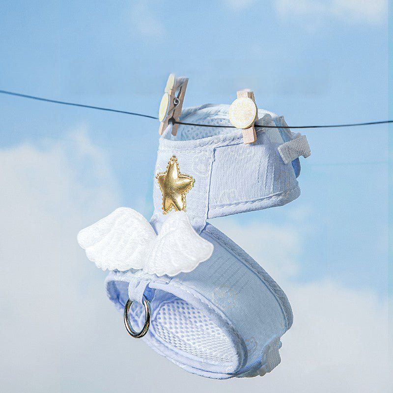 Katten Tuigje Voor Veilig Wandelen - Verstelbaar Lichtgewicht Tuigje in Roze en Luchtblauw - Hebbr