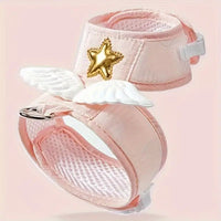 Katten Tuigje Voor Veilig Wandelen - Verstelbaar Lichtgewicht Tuigje in Roze en Luchtblauw - Hebbr